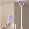 GeckoMan 2-Pack Testa Rotante Racchetta Zanzare Elettrica Ricaricabile Antizanzare Ammazza Zanzare Elettrico Paletta Zanzare Elettrica Ammazza Mosche Paletta Mosche Acchiappa, Con 2 Estensioni Telescopiche