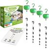 ISOTRONIC dissuasore solare uccelli 4in1 movimento ultrasuoni luce blu riflettori argentati piccioni balcone giardino 4 pezzi efficace esterno protezione difesa stop volatili ecologico decorativo