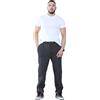 Generic Dani Fashions® - Pantaloni da jogging da uomo con orlo aperto, in tinta unita, in pile, per palestra, sport, yoga, taglie forti S-5XL, Carbone, XXXXL
