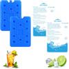 Dyiouxin Elementi Refrigeranti,Freeze Board, Ghiaccio per Borsa per Frigo,4 Borsa Frigo da 200 Ml Riutilizzabili,Mini Mattonelle Refrigeranti,per Viaggi e il Campeggio,Mantenere Freddi Cibi e Bevande