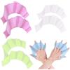Peiyee 4 Paio Pinne Nuoto Piscina,Mezze Pinne Nuoto Piscina,Guanti Acquatici Palm,Nuoto Guanti Acquatici Pinne,Nuoto Per Lo Snorkeling Per Nuoto Immersioni Per Bambini Donna Uomo (S/M/L) (M)