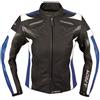 A-Pro Giacca Pelle Moto Donna Protezioni CE Imbottitura Termica Femminile Blu M