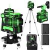 Geevorks Livella Laser, Geevorks Multifunctional Self-leveling 3D 12 Lines Laser Level Tool Vertical Horizontal Lines with 1.5M 3 Heights Adjustable Alloy Extension Bar Tripod Stand