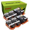DOREE Compatibile con le cartucce di inchiostro Epson T2661, T2670, T-2661, T-2670 di ricambio per le stampanti Epson WF-100W, WF-110W e Workforce (4 Nere e 2 Colori)