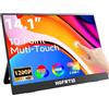 HGFRTEE Monitor touchscreen da 14 pollici, 1920 x 1200 WUXGA, 16:10, 10 punti, IPS, grandangolo di 178°, sRGB 100%, 60Hz, altoparlante, USB-C, mini HDMI, VESA, supporto pieghevole, Windows/MacOS