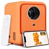 Heyup 【Auto Focus/Keystone】Proiettore 4K Supporta, Heyup 10000L Videoproiettore 1080P Nativo 5G WiFi and Bluetooth, Mini Proiettore Portatile Home Cinema per Phone/iOS/Android/TV Stick/HDMI/USB, arancione