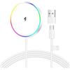 BLITEZZ 15W Caricatore Portatile Caricatore Wireless iPhone per Magsafe Caricatore, 2m Cavo Magnetico iPhone Caricatore iPhone Portatile con Adattatore USB c Adatto per Apple iPhone 16/15/14/13/12/11,Airpods