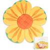 YooxArmor Fiore da Bagno per Lavabo,Vasca da Bagno a Fiori Antiscivolo per Neonati 0-6 mesi, Morbido Cuscino da Bagno per Lavabo per Bambini, Essenziali per il Bagnetto dei Neonati,Girasole