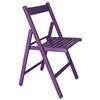 Mueblear 19019 Sedia Pieghevole Basso Viola, Legno