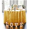ShinyBeauty Tovaglia rotonda Tovaglia con paillettes Oro 72 pollici Tovaglia di lino Tovaglia Boho Tovaglia da festa usata Oro all'ingrosso 180 cm Copertura da tavolo con paillettes per feste