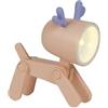 Dudùu Mini Lampada da Tavolo Pieghevole a LED, Luce Calda, Tascabile, per Lettura, Comodino o Scrivania, forma di renna (Rosa)
