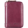 PORRASSO Porta Carte di Credito Pelle Portamonete Uomo Portafoglio con Protezione RFID Portatile Porta Tessere con 12/20/30/45 Porta Carte di Credito Viola A
