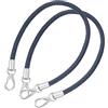 QUARKZMAN Tracolla in Pelle per Borsa, 2pz Manico di Ricambio Corto Intrecciata PU con Fibbie Metallo per Borsetta Fai da Te Borse a Mano (60cm, Cinturino Blu Scuro + Chiusura Argento)