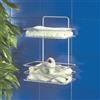 Metaltex Reflex Porta Asciugamani a 2 Piani, Filo Ferro, Grigio Metallizzato, 25x15x35