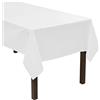 Party Essentials 54108WH-3 - Tovaglia rettangolare in plastica resistente, disponibile in 24 colori, 54 x 108, bianco, 3 pezzi