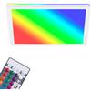 Briloner Leuchten - Pannello a LED a soffitto, plafoniera dimmerabile, RGB, controllo del colore, retroilluminazione, incl. telecomando, 15 Watt, 1.850 Lumen, 4.000 Kelvin, bianco, 293x293x28mm (DxH)