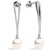 Secret & You Orecchini Silvermist in Perle Coltivate d'Acqua Dolce Bianche a Goccia da 8-9 mm con Zirconi | Secret & You | Argento Sterling 925