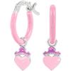 Disney Orecchini in argento Sterling 925 con motivo principessa Disney e cuore, colore viola, taglia unica, in argento Sterling, senza pietra preziosa