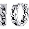 Silvora Orecchini a 10mm Cerchio Piccolo Argento S925 con Simbolo Infinito/Rune/Teschio/Celtico/Occhio di Horus Colore Argento Retrò Gioielli Regalo