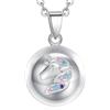EUDORA Harmony Ball Collana Bola Gravidanza per Donne, Ciondolo Bola con Carillon Musicale Unicorno Campana dei Desideri Palla del Messico Collana Chiama Angeli Regalo per Mamma Moglie, 45 + 30