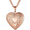 GoldChic JEWELRY Collane con Medaglione da Donna per Foto Collana Cuore Donna Personalizzata Collana Cuore Oro Rosa Regali con Ciondolo Portafoto Regalo per Donna