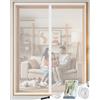 ARCOL Zanzariera Magnetica Finestra 110x150 cm Premium Fibra di Vetro-Stop Zanzare in 3 Min., Rete Ultra-Fine Anti-Insetti, Chiusura Automatica con Magneti & Pesi, Nastro a Strappo Extra-Largo(Bianco)