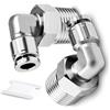 TAILONZ PNEUMATIC Raccordi a gomito in acciaio inox 304 filettatura maschio 8 mm OD guaina x 1/2 BSP push-in PL8-04 (confezione da 2)