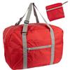 WEDO Bagogo, borsa da viaggio pieghevole (35 l), nylon impermeabile e leggero, spallacci regolabili, cerniere impermeabili, nastro per il fissaggio del trolley, rosso