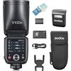 GODOX V100C Camera Flash per Canon, V100-C 100Ws E-TTL II HSS 1/8000s Touch Screen Speedlite, Tempo di Riciclo 1,7s, 2,4G Wireless, Testa Rotonda Speedlight con Flash Esterno Rimovibile SU-1