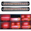 Willpower 2pz LED Lampada di Emergenza Strobo 12LED Rosso Lampeggiante Luci 12V 24V 18 Modalità Barra Luminosa IP67 per Camion Rimorchi Auto Camper Fuoristrada Trattori, Sicuro Faretti Fendinebbia