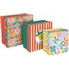 Clairefontaine - 116281C - Set da 3 scatole per archivio quadrate impilabili, multifunzione di cartone motivo agrumato/rigato Frida Kahlo, 25X25X12cm, 20X20X11cm e 16X16X10cm - Collezione Dolce Amore