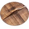 YOSUKATA Coperchio In Legno Per Wok 36 Cm - Coperchio Universale In Legno Naturale Senza Condensa Con Manico Ergonomico Per Padella - Accessorio Tradizionale Per Padelle Wok Di Alta Qualità