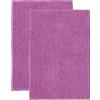 Decomira Tappeto Bagno Antiscivolo in Ciniglia | Tappetino bagno super assorbente, lavabile in lavatrice | Per il bagno, la doccia, la vasca da bagno o come tappetino WC | Viola - 50x80 cm (2 Pz)
