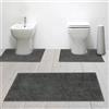 Generico Susanna Home - Set 3 Tappeti da Bagno in Microfibra Shaggy Antiscivolo, Tappeto Rettangolare, Giro Water e Giro Bidet, Super Assorbente, Morbido e Lavabile - Disponibile in Diversi Colori (STONE)