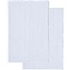 Decomira Tappeto Bagno Antiscivolo in Ciniglia | Tappetino bagno super assorbente, lavabile in lavatrice | Per il bagno, la doccia, la vasca da bagno o come tappetino WC | Bianco - 50x80 cm (2 Pz)