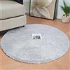 ORINOVA Tappeto Rotondo Grigio 120 cm Morbido Camera da Letto Tappeto Salotto Moderno Lavabile