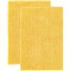 Decomira Tappeto Bagno Antiscivolo in Ciniglia | Tappetino bagno super assorbente, lavabile in lavatrice | Per il bagno, la doccia, la vasca da bagno o come tappetino WC | Giallo - 50x80 cm (2 Pz)