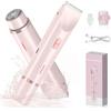 JINPUS Rasoio Elettrico 2 in 1 da Donna JINPUS, Rasatura Indolore, Impermeabile IPX7, Ricaricabile USB, Rosa, Per Gambe, Ascelle e Peli Pubici