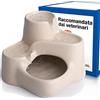 MiauStore.com Miaustore Mini Fontanella per Gatti Ceramica con Sensore di Movimento - Silenziosa, Fontana Gatto Senza Plastica, Non ha Bisogno di Filtri - Distributore Acqua Automatica per Gatti - Latte