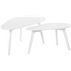 EURONOVITA' SRL EN-228243 Coppia di Tavolini - Tavolini salotto Stile Nordico, Moderno e Minimalista, Molto Resistenti, Set di 2 Tavolini triangolari, Colore Bianco