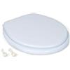 vetrinein rete Vetrineinrete® Copriwater imbottito tavoletta da bagno wc morbida seduta copri water bianco D64