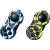 TOPWAYS Fidget Toys Anti Stress, Fidget Pad 8 Function Fidget Toy Cube Controller Riduttore di stress per ADD HD Autismo Bambini e Adulti (Camouflage Blu + Verde)