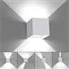 HAWEE 6W Lampada da Parete Moderno Applique da Parete LED Lampada da Muro | Alluminio, Angolo del Fascio Regolabile, Impermeabile IP65, per Bagno Camera da Letto Soggiorno Scale Corridoio