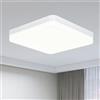 ASHUAQI Plafoniera LED Soffitto 36W Lampada da Soffitto LED 4000K Bianco Naturale Ø23CM Quadrata Moderno 4500LM Plafoniera per Camera da Letto, Cucina, Balcone, Corridoio, Ufficio, Garage, Cantina