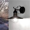 Licht-Erlebnisse Lampada da parete per esterno in alluminio plastica in oro antico IP44 casa balcone L: 24 cm E27 max 60 watt lampada da parete rustica per casa di campagna da giardino