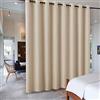 PONY DANCE Separe Divisorio Interno - 1 Pannello Tenda Oscurante ad Anelli per Casa Pannelli Divisori per Interni Tende per Finestre Grandi, L 457 x A 274 cm, Beige