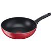 Lagostina Wok Antiaderente in Alluminio Ø 28 cm, Induzione, Gas e Forno, con Indicatore Cottura Thermo-Signal, Rivestimento Titanium Easy, Manico Ergonomico in Bakelite
