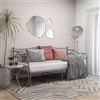 Gecheer Telaio Divano Letto Estraibile Grigio in Metallo 90x200 cm,Struttura,Telaio,Letto,Giroletto,Singolo,Matrimoniale,Struttura Letto,Moderna,Letto con Doghe,J324766