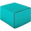 Deshome BedFriend - Pouf poggiapiedi con materasso per letto singolo estraibile per divano soggiorno camera da letto, Puff poggiapiedi sfoderabile, Pouffe salotto - Turchese