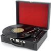Majestic TT 27 BT USB - Valigetta Giradischi 33/45 Giri, Wireless Audio, ingresso USB per riprodurre e registrare, Nero